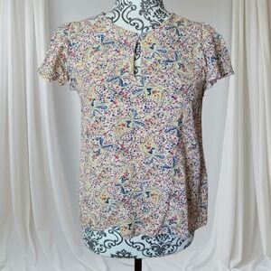 Indi & Cold flutter sleeve paisley floral blouse size small
